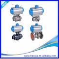 Female Thread 3pc pneumatic ball valve pneumatic actuator ball valve